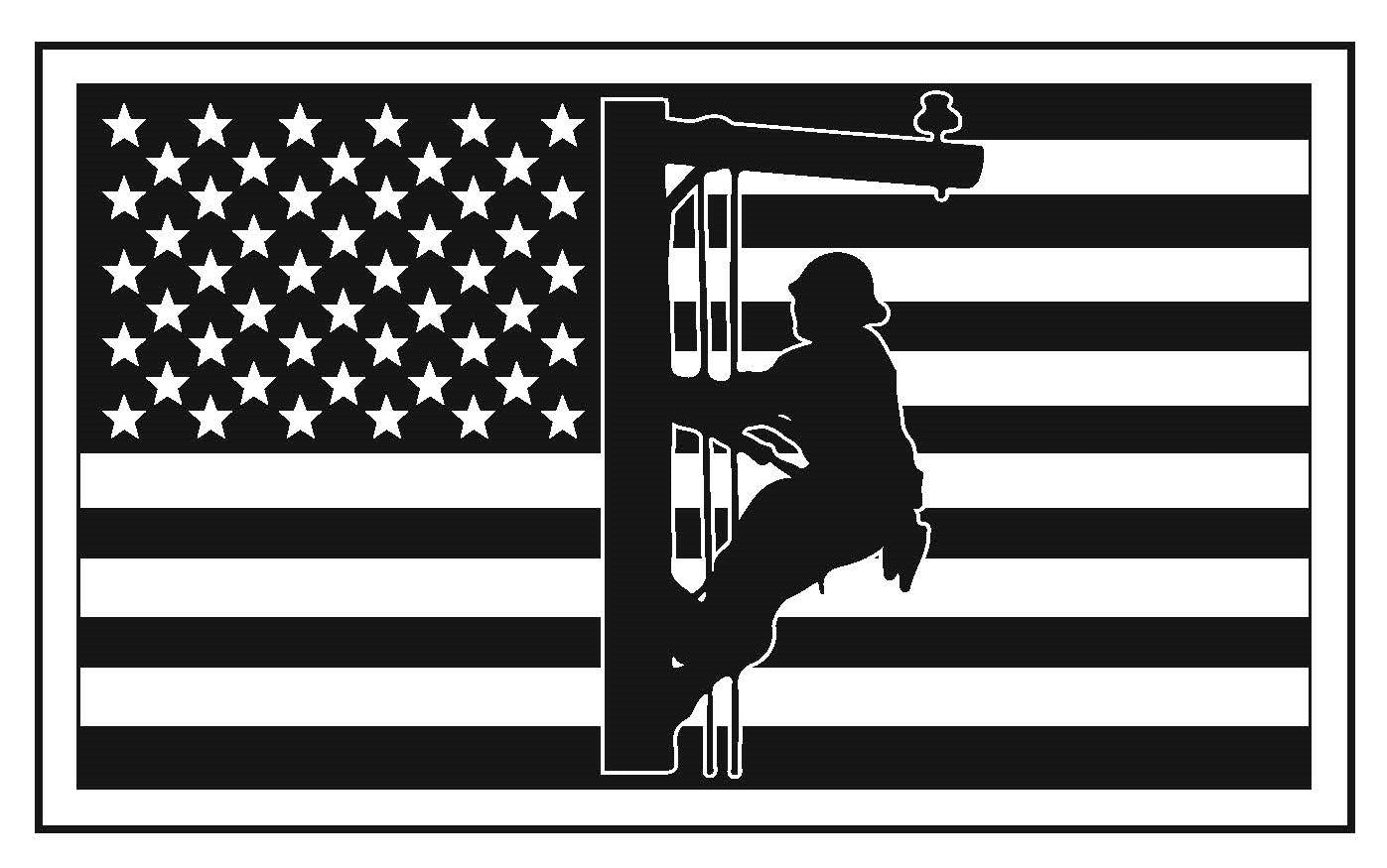 Rubber Lineman American Flag Patch – Linewife