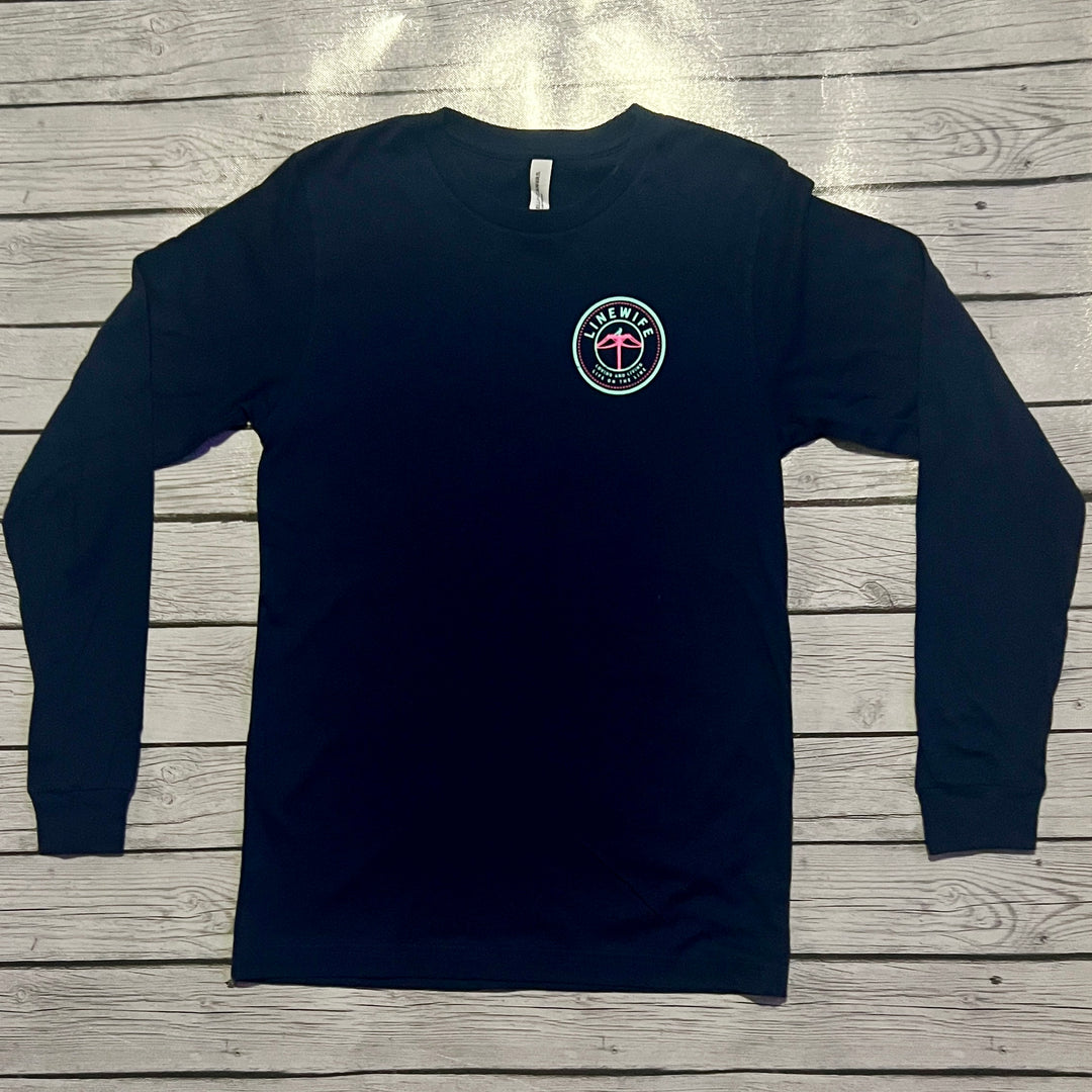 Navy Blue Long Sleeve LineWife Shirt