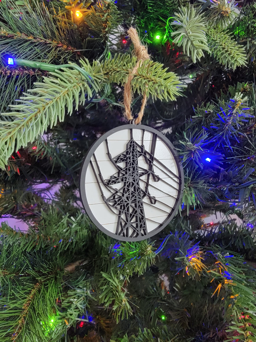 Transmission Tower Lineman Ornament