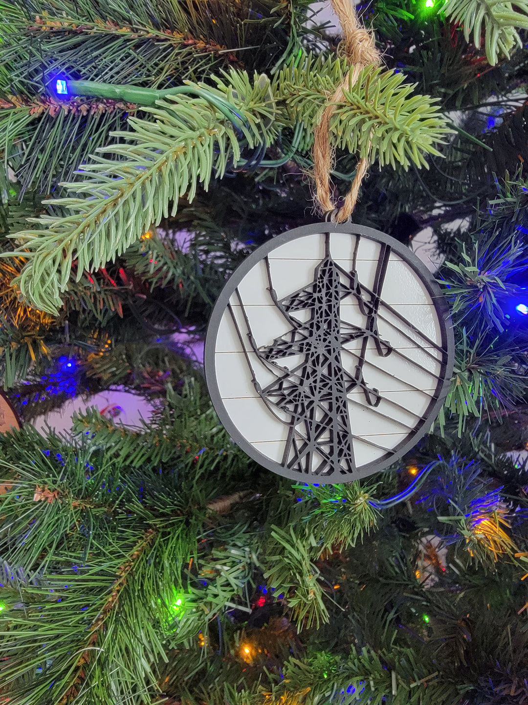 Transmission Tower Lineman Ornament