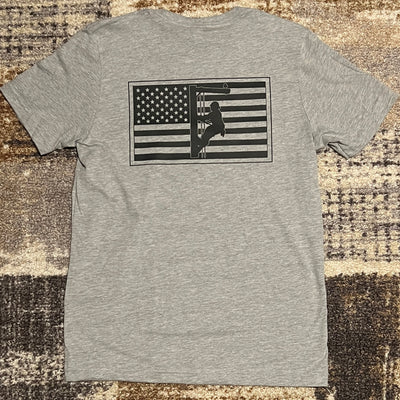 American Flag Grey/Black Performance Shirt