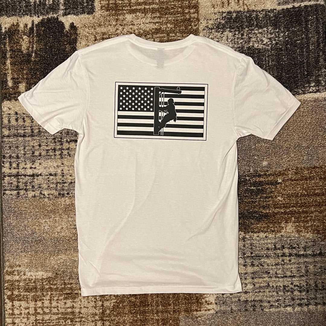 American Flag White/Black Performance Shirt