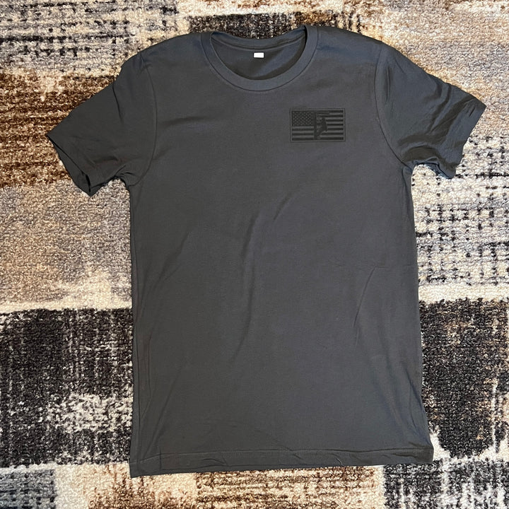 American Flag Charcoal/Black Performance Shirt