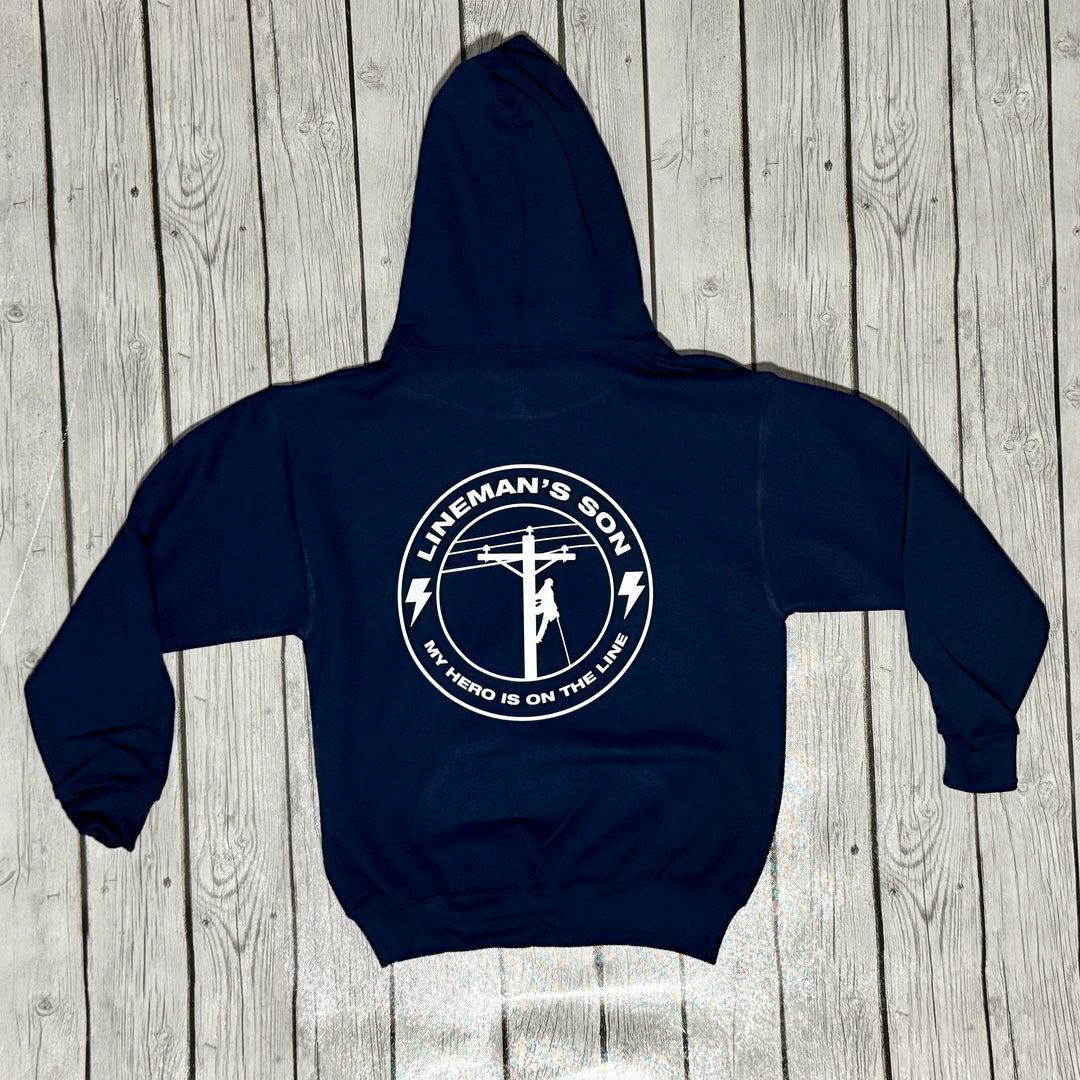 Lineman's Son Navy Blue Hoodie