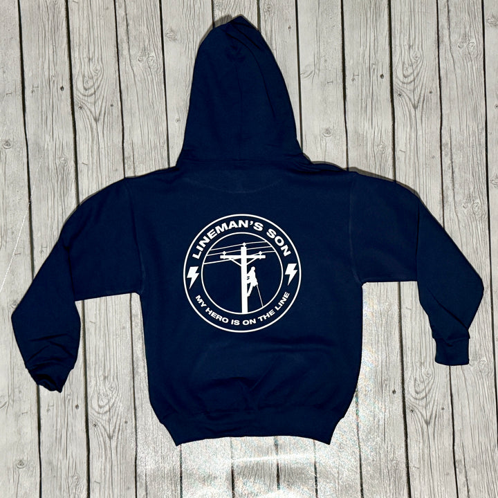 Lineman's Son Navy Blue Hoodie