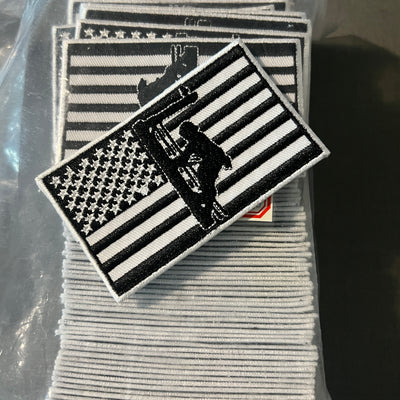 Lineman Patch - Black and White (Iron on)