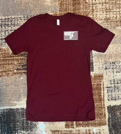 American Flag Performance Maroon Lineman T-Shirt