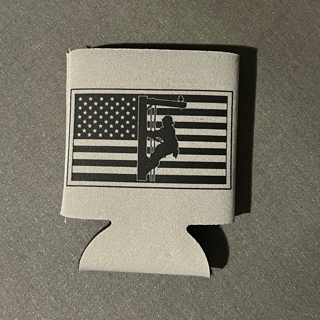 American Lineman Grey Koozie