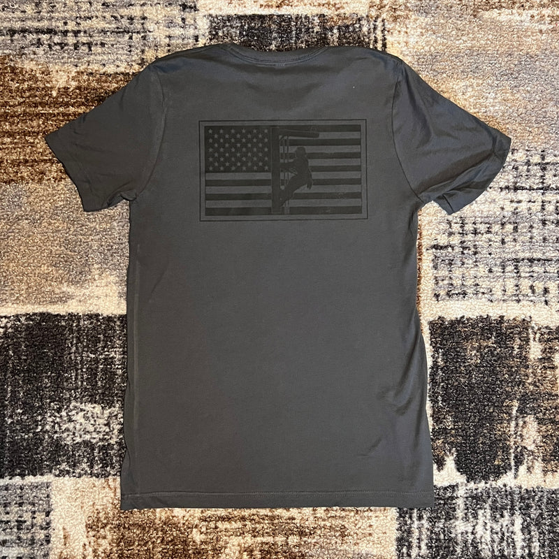 American Flag Charcoal/Black Performance Shirt