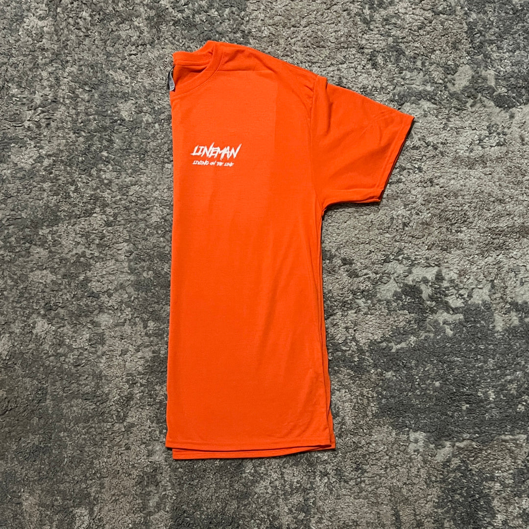 Orange and White Lineman Shirt