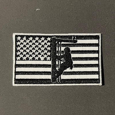 Lineman Patch - Black and White (Iron on)