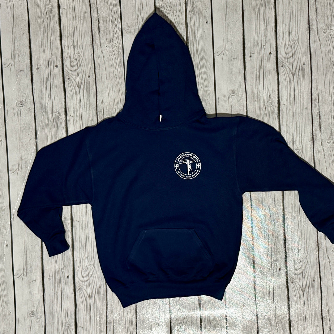 Lineman's Son Navy Blue Hoodie