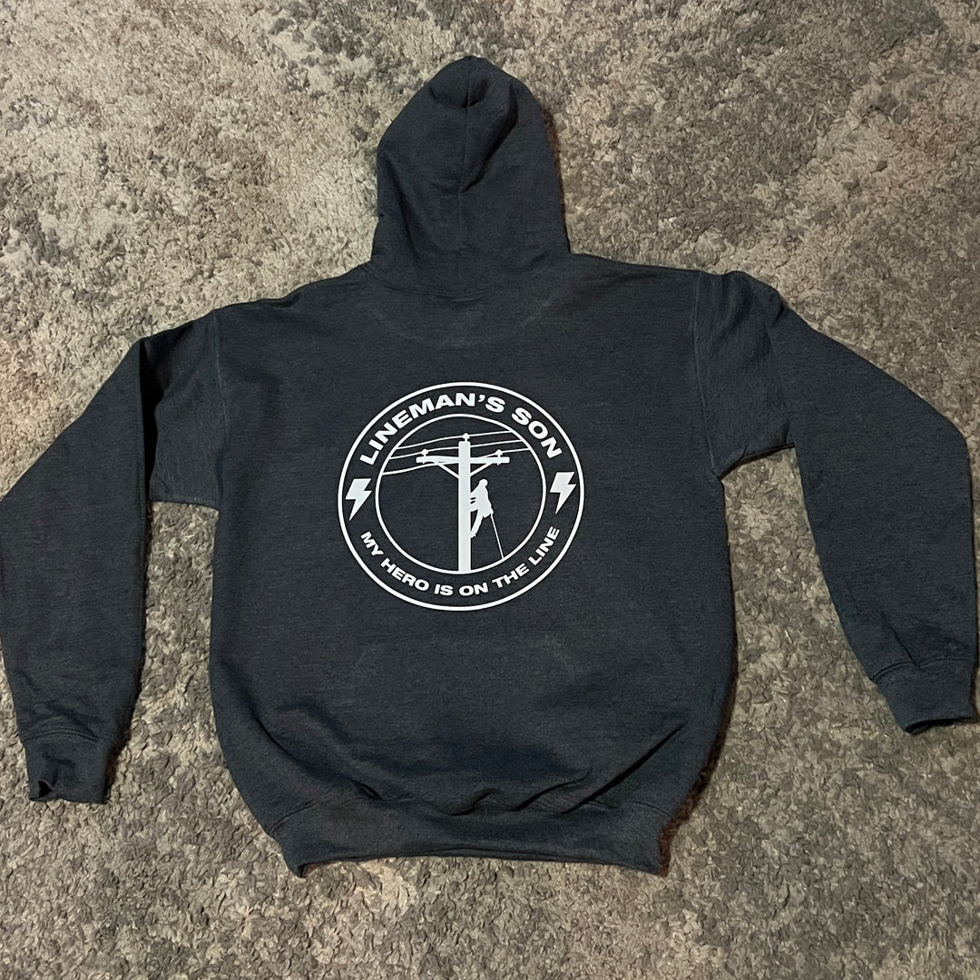 Lineman's Dark Grey Son Hoodie