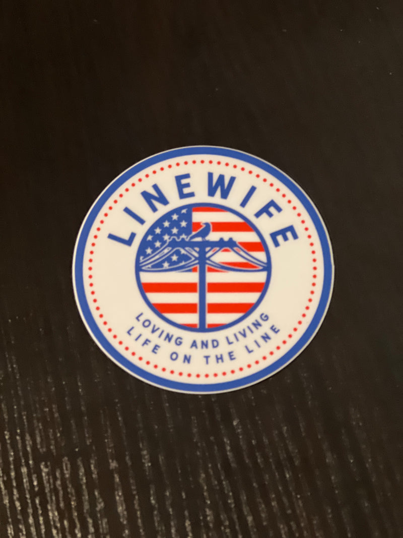 American LineWife USA Sticker