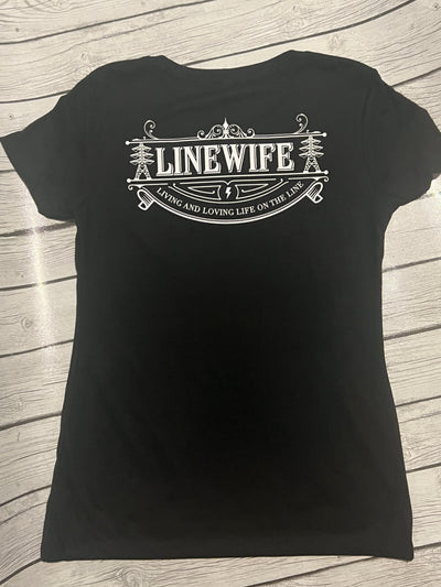Ladies Black Transmission LineWife Shirt