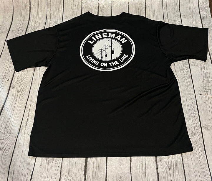 Black and White Lineman Shirt