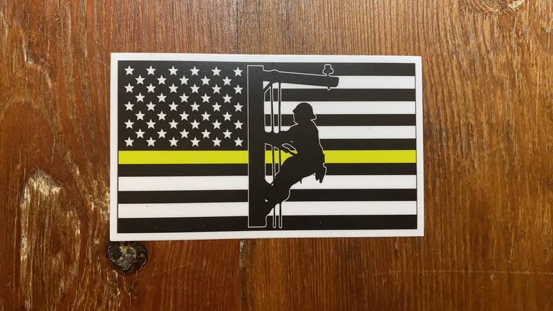 American Lineman Flag Sticker