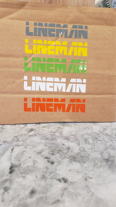 Lineman Hard Hat Sticker 4.5x1 - Linewife