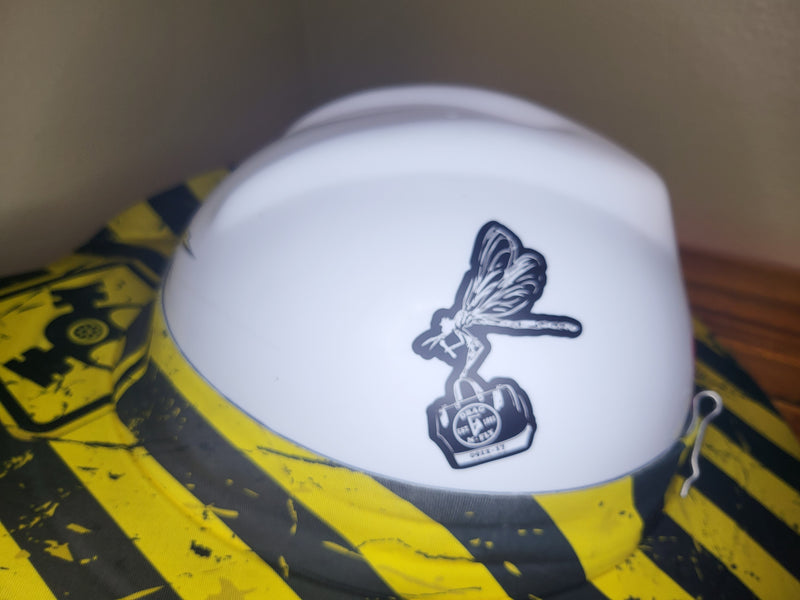 Drag-N-Fly Black Hard Hat Sticker