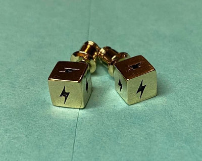 Lightning bolt dice earrings