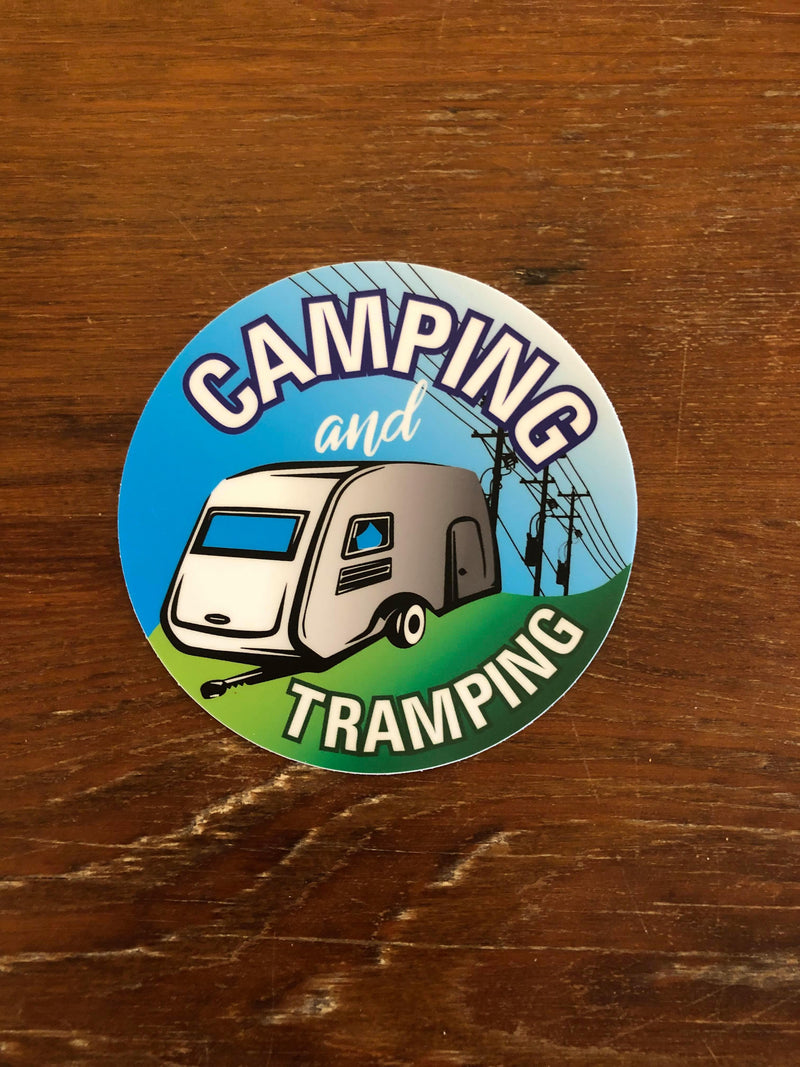 Camping and Tramping Linelife Sticker - Linewife