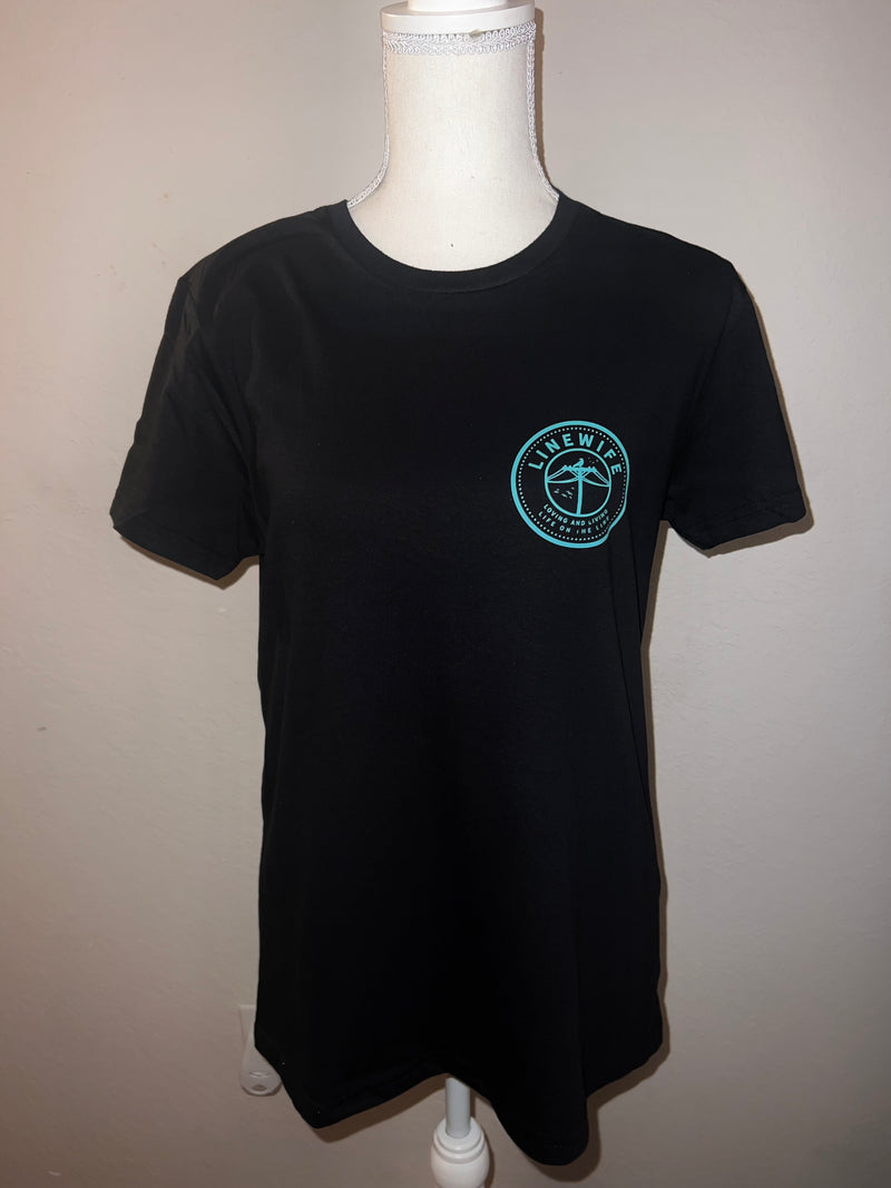 LineWife Black and Mint Shirt