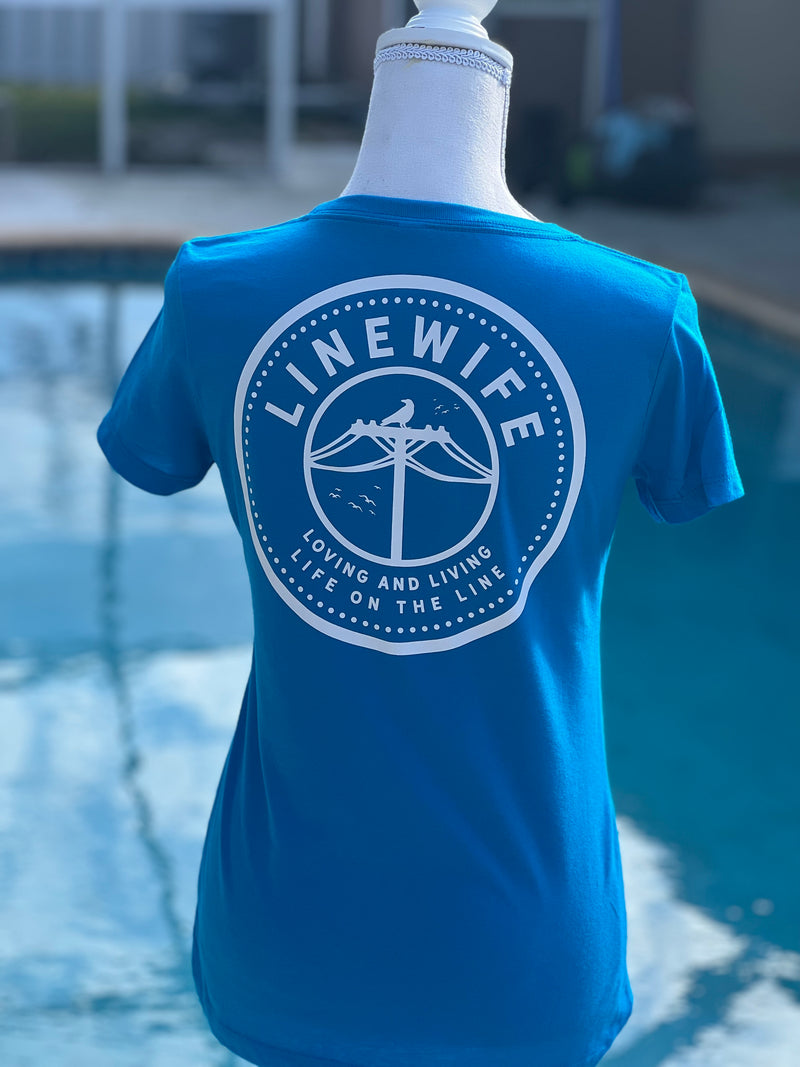 LineWife Teal and White Shirt