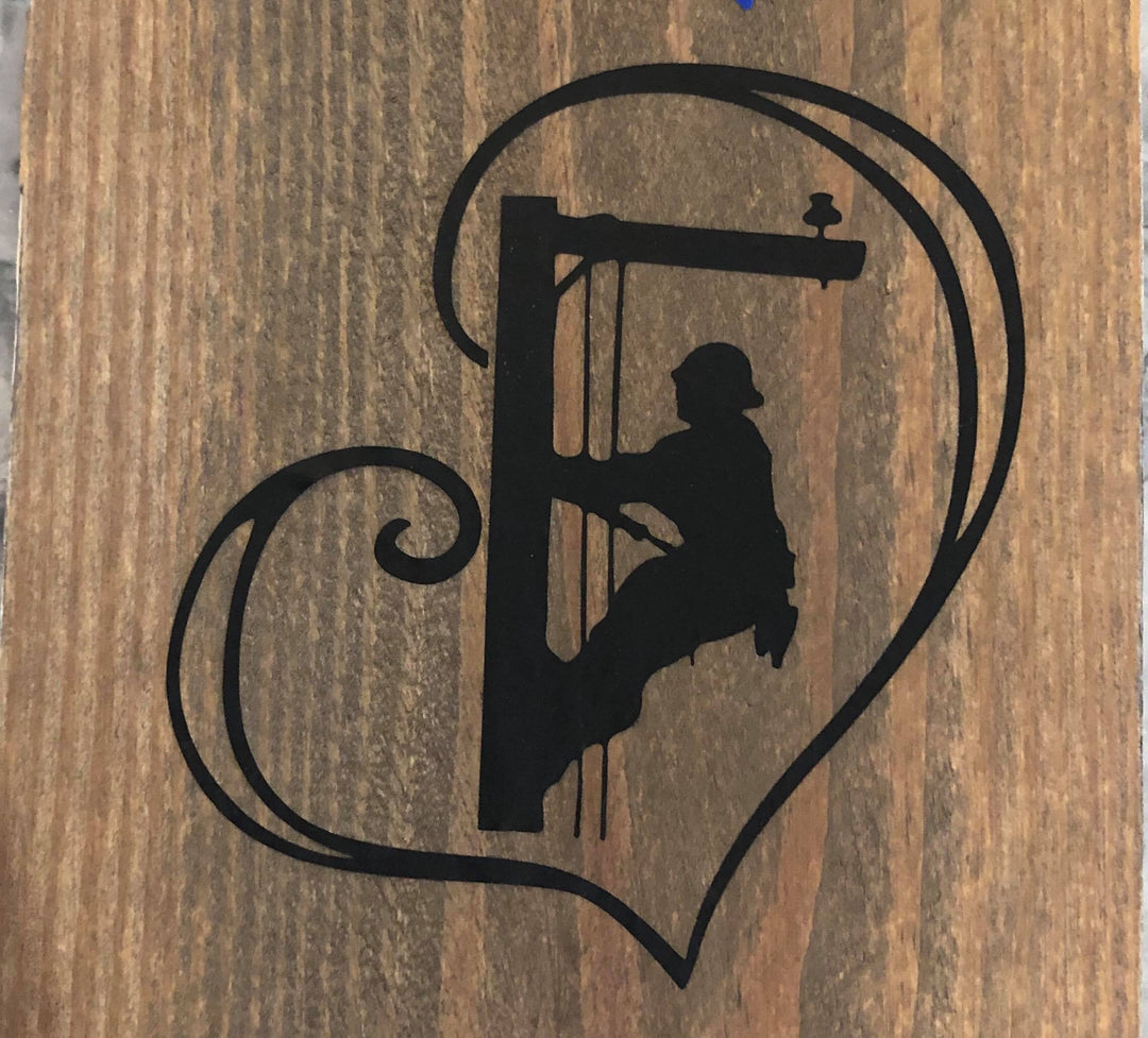 Lineman Heart Sticker - Linewife