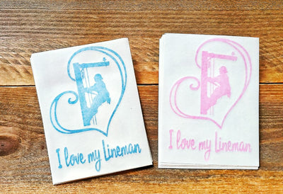 I love my Lineman Heart Stickers - Linewife