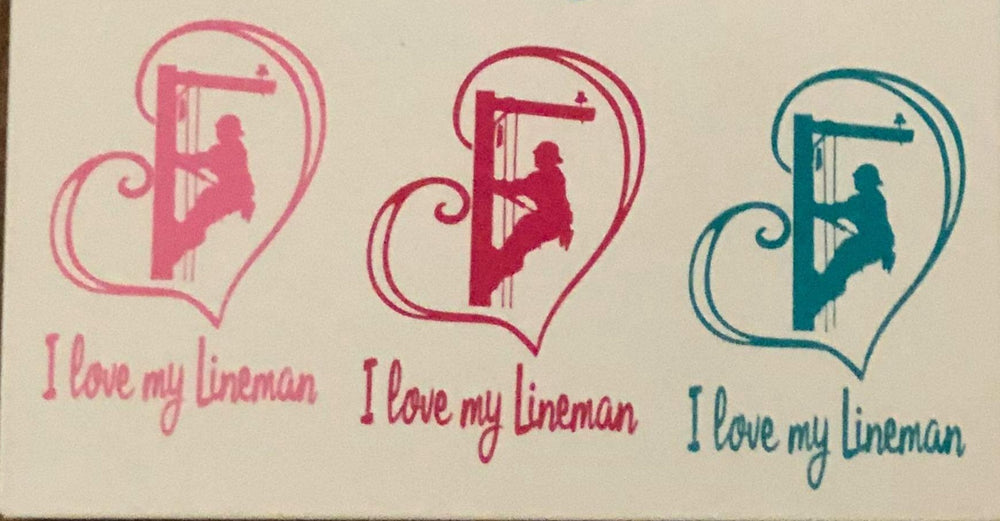 I love my Lineman Heart Stickers - Linewife